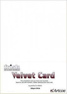 Frisk A4 300gsm Velvet Card - Brilliant White (pack 10)